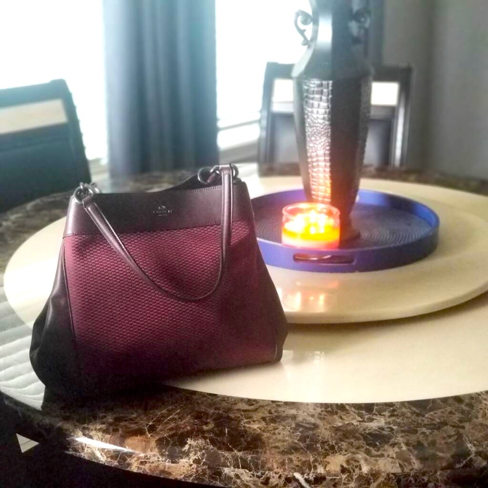 COACH LEXY SHOULDER BAG IN LEGACY JACQUARD PURSE